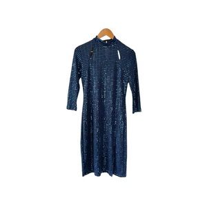 NWT ENFOCUS Studios sparkly blue dress
